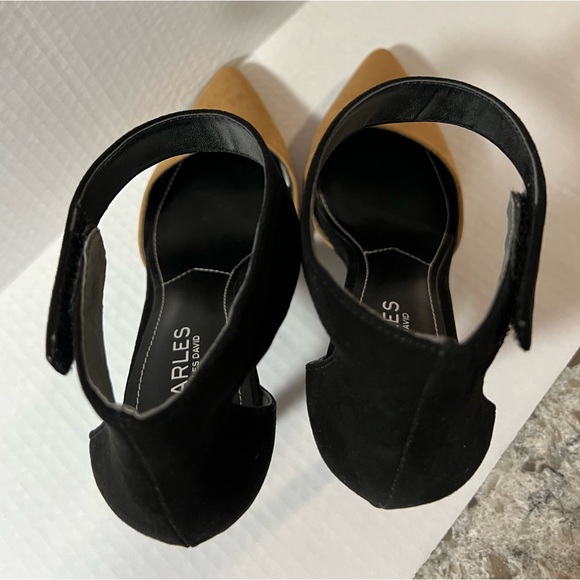 Charles by Charles David Brown Black Strap High heels Pointed toe Women shoes - Picture 5 of 12